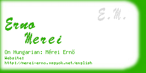 erno merei business card
