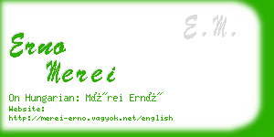 erno merei business card